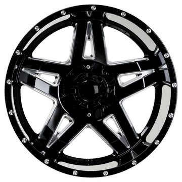 EMR-118-02 12.0x20" -6x139.7 ET-44 106.1 Black/MILLED Jant (4 Adet)